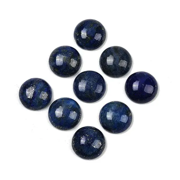 Dyed Natural Dome/Half Round Lapis Lazuli Cabochons