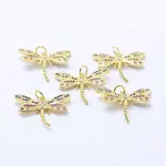Brass Micro Pave Cubic Zirconia Pendants