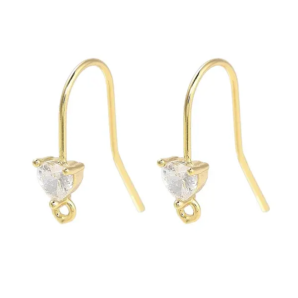 Brass Micro Pave Cubic Zirconia Earrings Findings