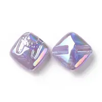 Rainbow Iridescent Plating Acrylic Beads