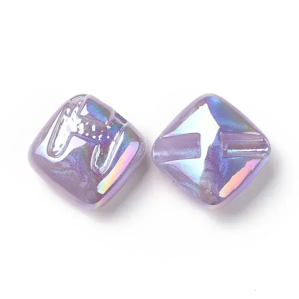 Rainbow Iridescent Plating Acrylic Beads