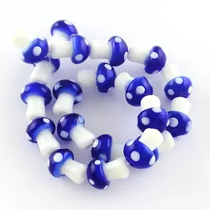 Mushroom Handmade Lampwork Beads Strands