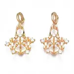 Brass Micro Pave Clear Cubic Zirconia Peg Bails Pendants