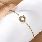 Sunflower 304 Stainless Steel Link Bracelets for Women