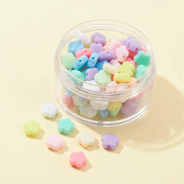 120Pcs Opaque Acrylic Beads