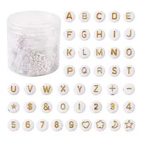 1860Pcs Plating Acrylic Beads