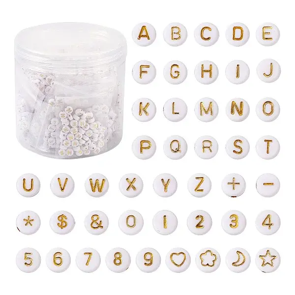1860Pcs Plating Acrylic Beads