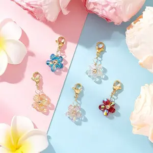 Transparent Glass Flower Pendant Decorations