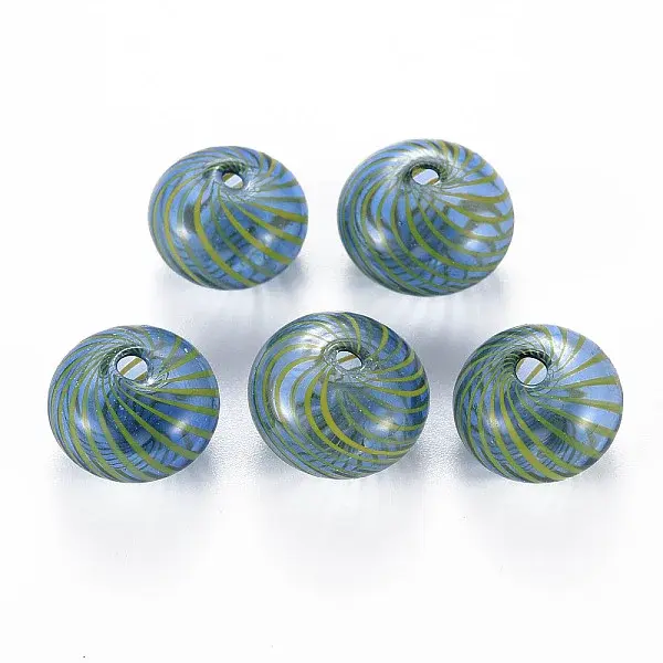 Transparent Handmade Blown Glass Globe Beads