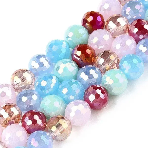 Electroplate Glass Bead Strands