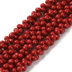 Dyed Synthetic Coral Beads Strands