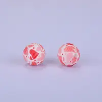 Printed Round Silicone Focal Beads