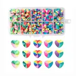 300Pcs 5 Styles Handmade Polymer Clay Beads