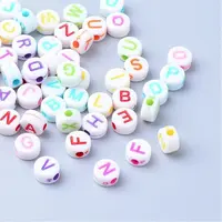 Craft Acrylic Horizontal Hole Letter Beads