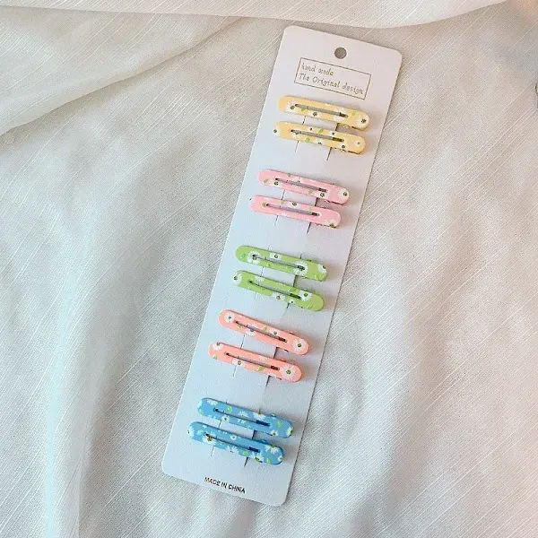 10Pcs Macaron Color Alloy Alligator Hair Clips