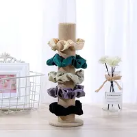 Linen Vertical Tower Jewelry Bracelet Display Stand