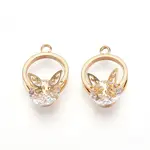 Brass Micro Pave Cubic Zirconia Pendants