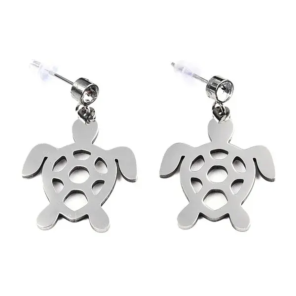 201 Stainless Steel Dangle Stud Earrings