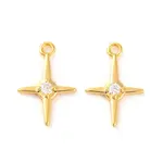 Brass Micro Pave Clear Cubic Zirconia Pendants