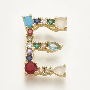 Brass Micro Pave Cubic Zirconia Pendants