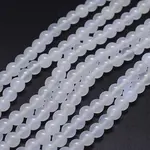 Grade A Natural White Agate Round Beads Strands