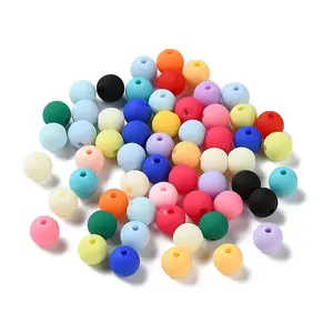 Rubberized Style Imitated Silicone Acrylic Beads