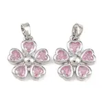 Brass Micro Pave Cubic Zirconia Pendants