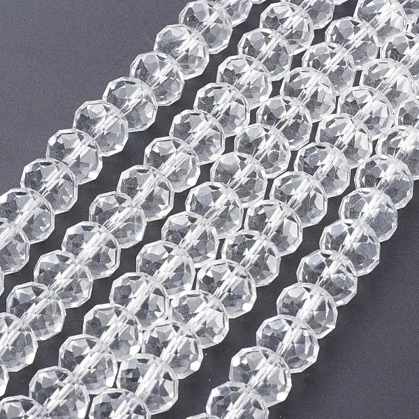 Faceted Rondelle Handmade Glass Beads