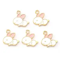 Light Gold Plated Alloy Enamel Pendants