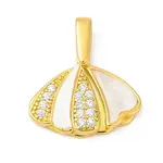 Brass Micro Pave Cubic Zirconia Acrylic Pendants