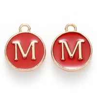 Golden Plated Alloy Enamel Charms