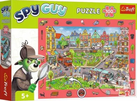 Puzzle s hledáním obrázků Spy Guy: Město - puzzle z kategorie 60 - 300 dílků