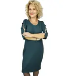 Pri Elegant midi pencil dress with decorative sleeves LIDIA