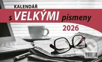 Kalendář 2026 s velkými písmeny, stolní