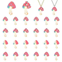 24Pcs 4 Styles Opaque Printed Acrylic Big Pendants
