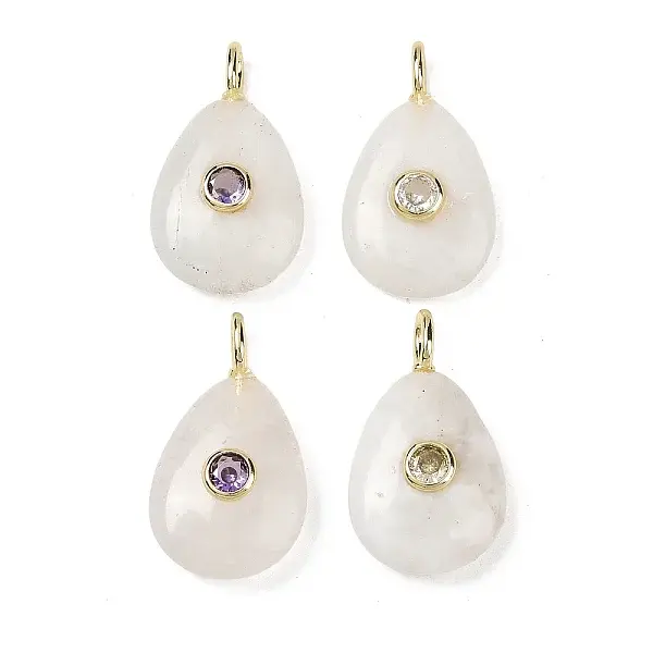 Natural White Moonstone Pendants