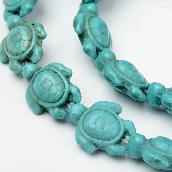 Dyed Synthetic Turquoise Bead Strands