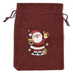 Christmas Theme Jute Cloth Storage Bags
