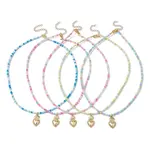 Golden Brass Heart Pendant Necklace