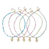 Golden Brass Heart Pendant Necklace