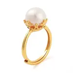 Round Natural Pearl Finger Rings