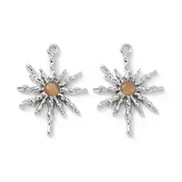 Rack Plating Alloy Cat Eye Pendants