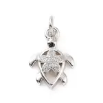 Brass Micro Pave Cubic Zirconia Charms