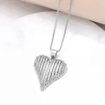 Brass Micro Pave Cubic Zirconia Pendant Necklaces