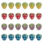 24Pcs 4 Colors Clay Polymer Rhinestone Beads