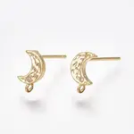 Brass Cubic Zirconia Stud Earring Findings