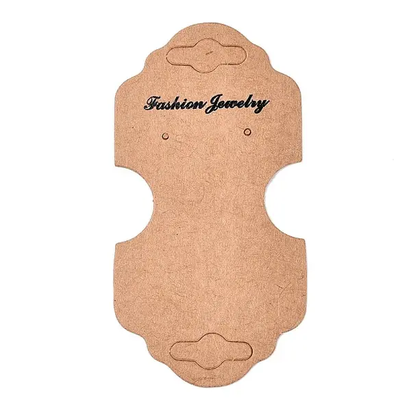Folding Kraft Paper Jewelry Display Cards with Hanging Hole