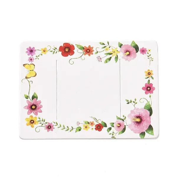 Rectangle Paper Hair Clip Display Cards