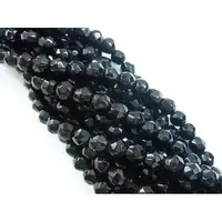 Synthetic Black Stone Beads Strands