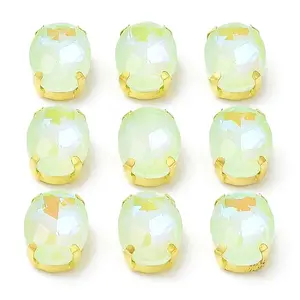 Mocha(MK) Oval Sew on Rhinestone